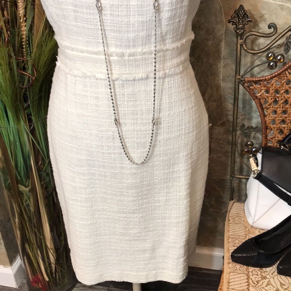 J.Crew 🌹  stunning creamy white tweed dress - Picture 3 of 16